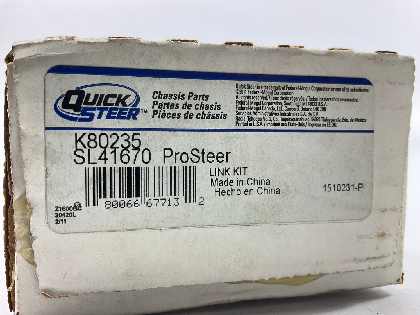 Quick Steer K80235 Front Suspension Stabilizer Sway Bar Link Kit