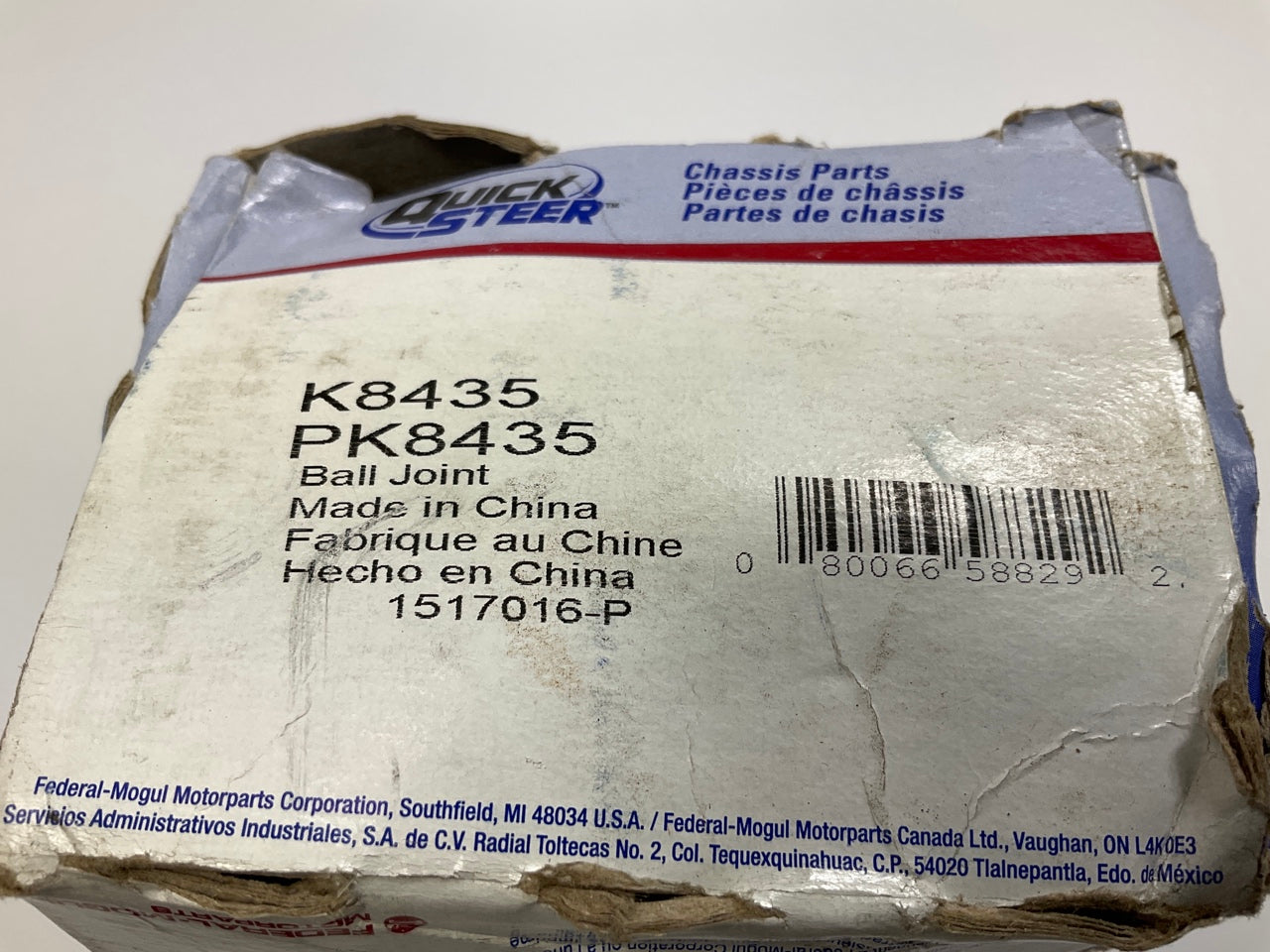 Quick Steer K8435 Suspension Ball Joint, Front Lower