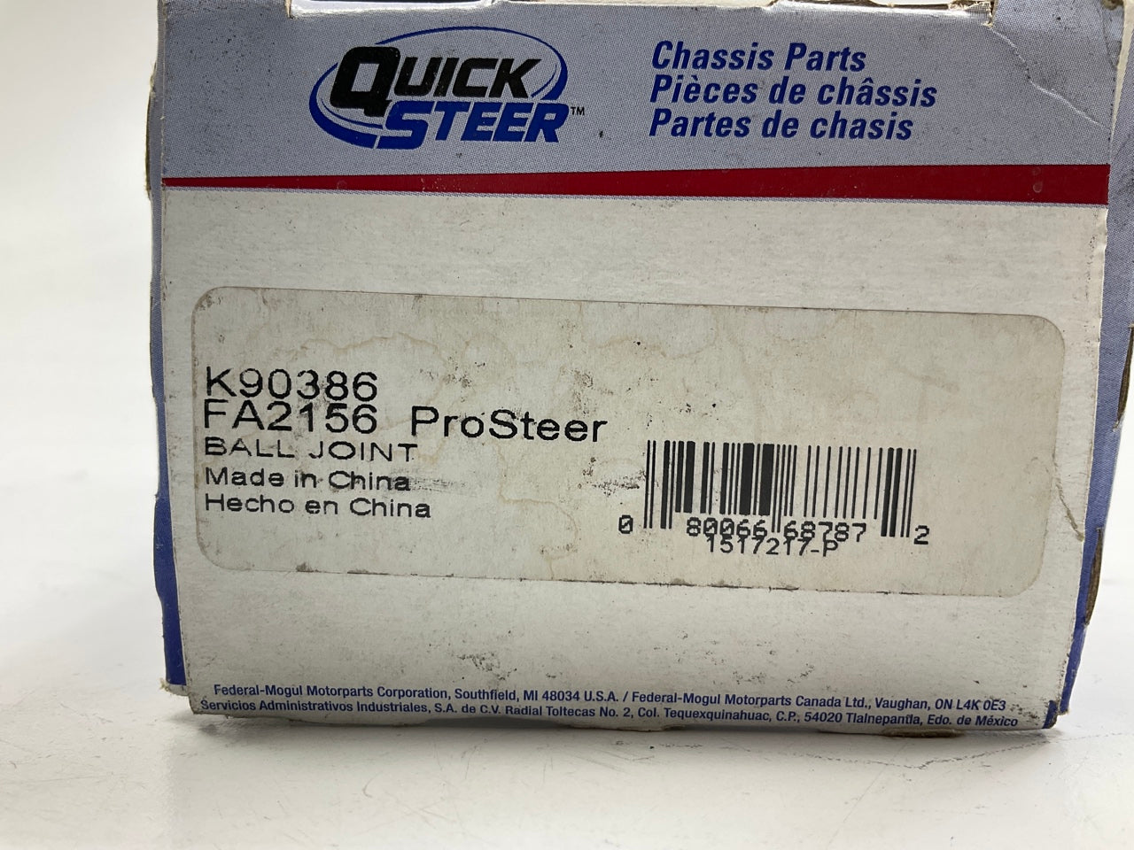Quick Steer K90386 Suspension Ball Joint, Front Lower