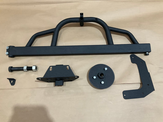 Rampage 88606-02 Recovery Rear Bumper With Swing Away Tire Carrier (Black)