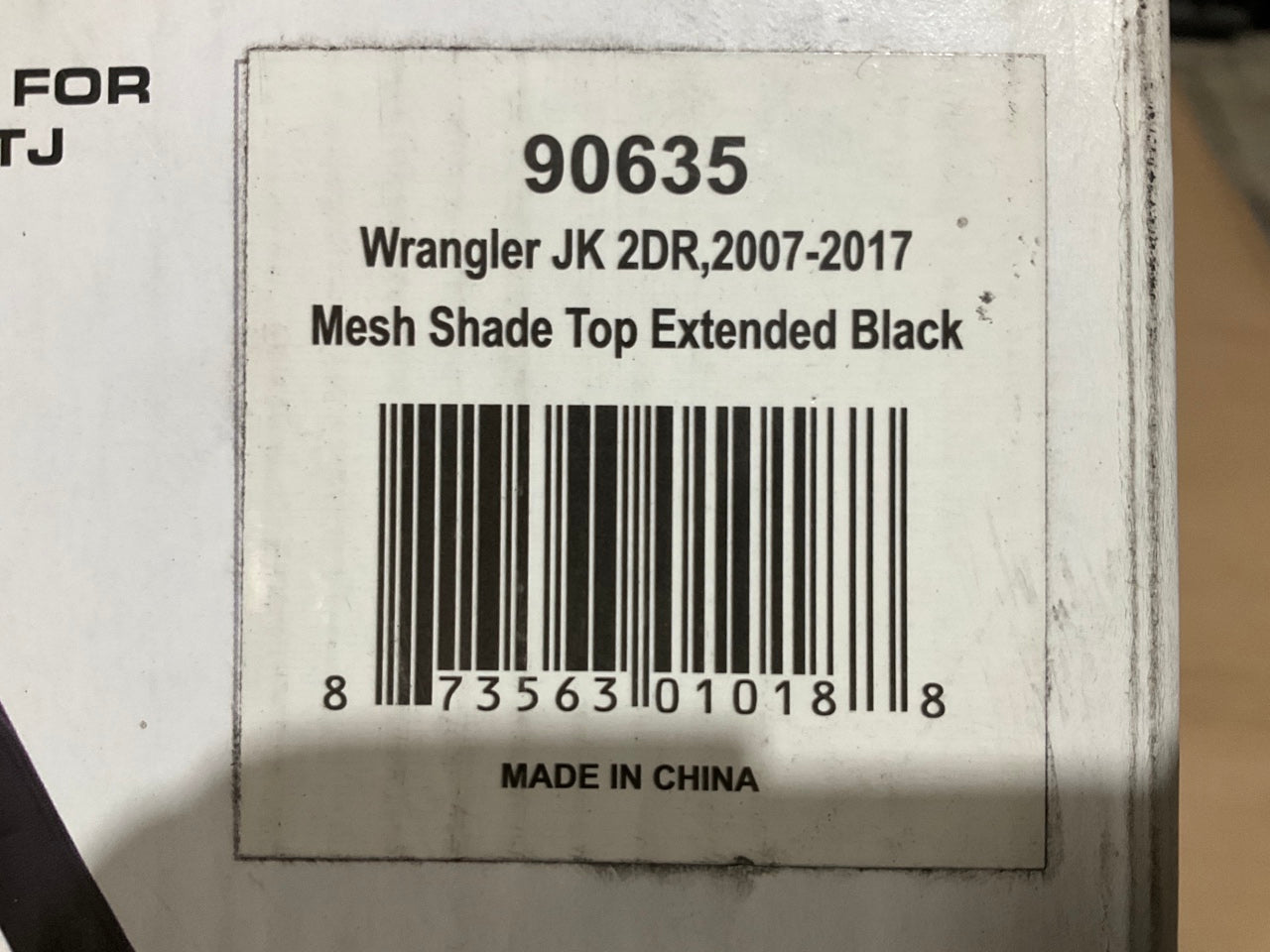 Rampage 90635 Extended Mesh Shade Top For 2007-2018 Jeep Wrangler JK - Black