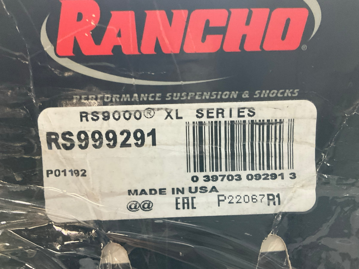 Rancho RS999291 RS9000XL Adjustable Shock Absorber, 9.89'' COMP, 3.61'' TRAVEL