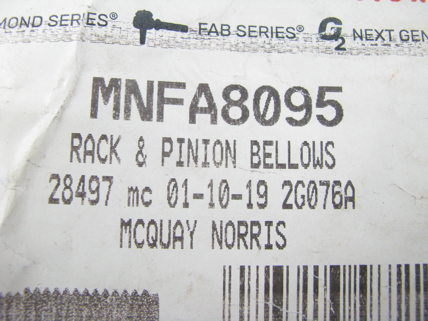 Rare Parts RP28497 Steering Rack And Pinion Bellows