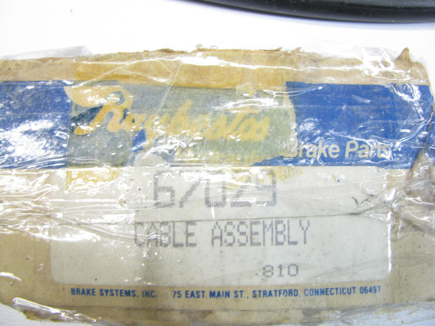 Vintage Mico Brake Lock Cable W/ Red Handle ''pull To Lock'' - Raybestos 67029