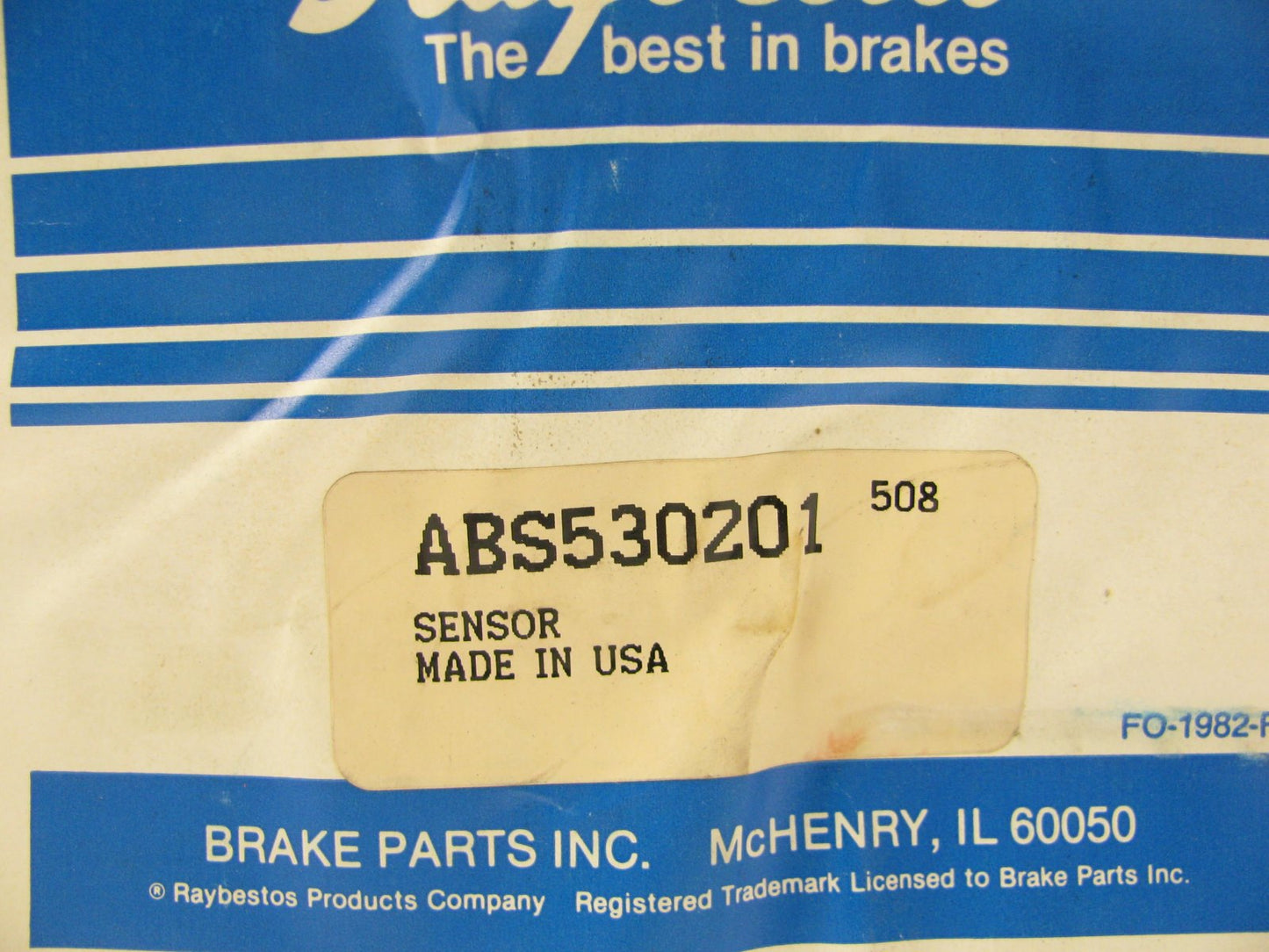 Raybestos ABS530201 FRONT RIGHT ABS Wheel Speed Sensor 90-01 Astro, Safari RWD