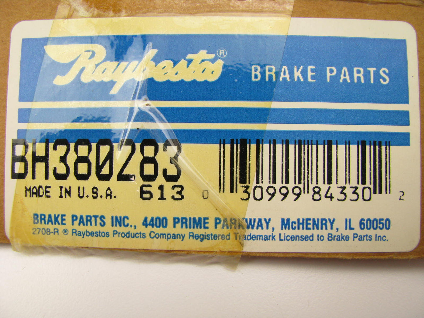 Raybestos BH380283 Front Master Cylinder Combination Valve Brake Hydraulic Hose