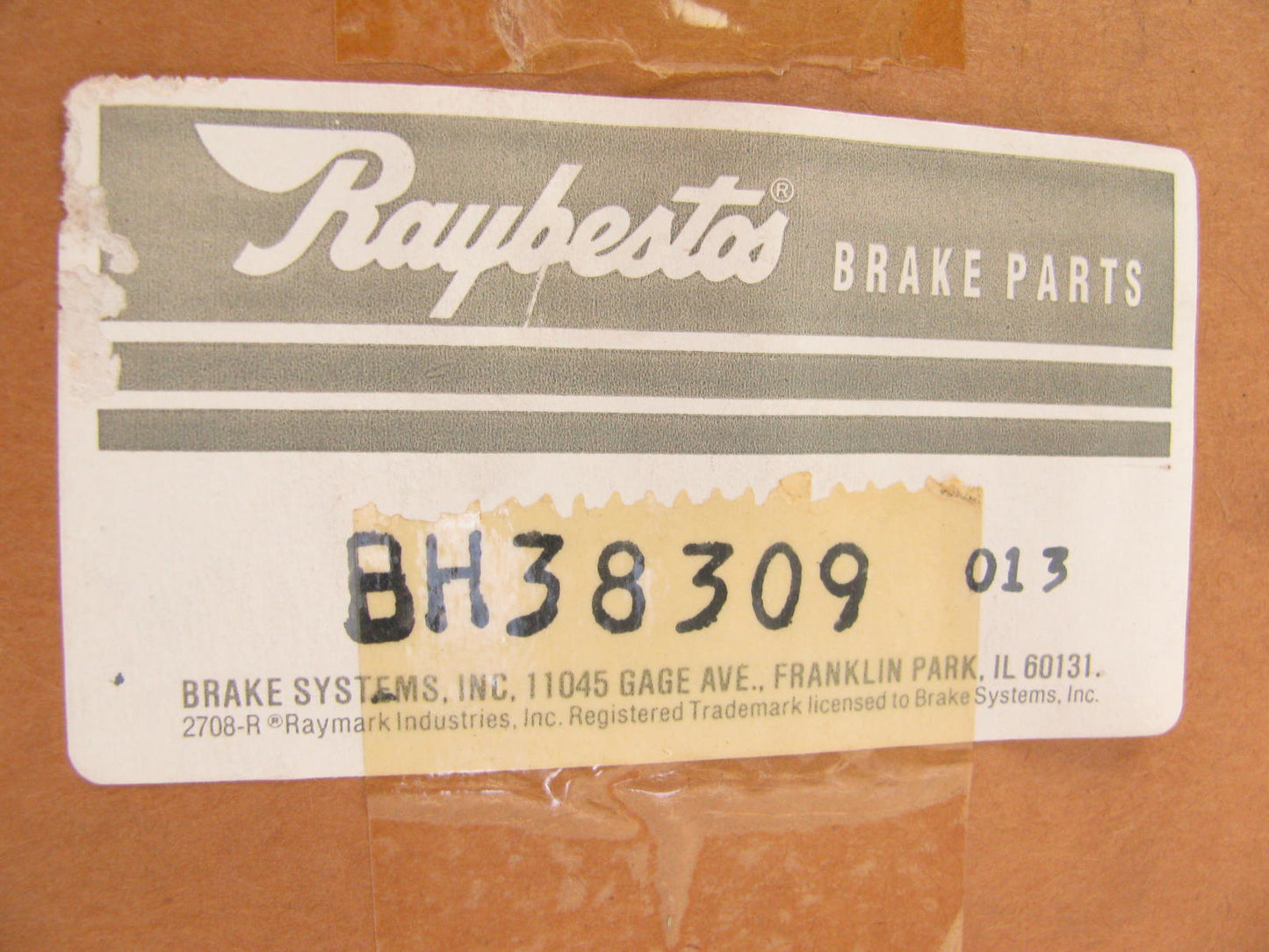 Raybestos BH38309 Brake Hydraulic Hose - Front Right Lower