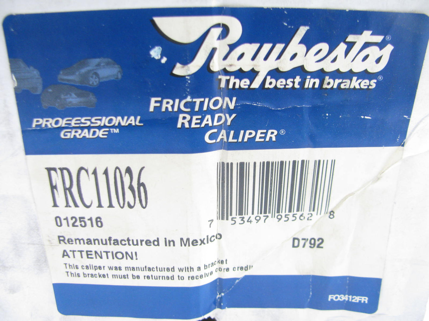 REMAN. Raybestos FRC11036 Rear Right Brake Caliper