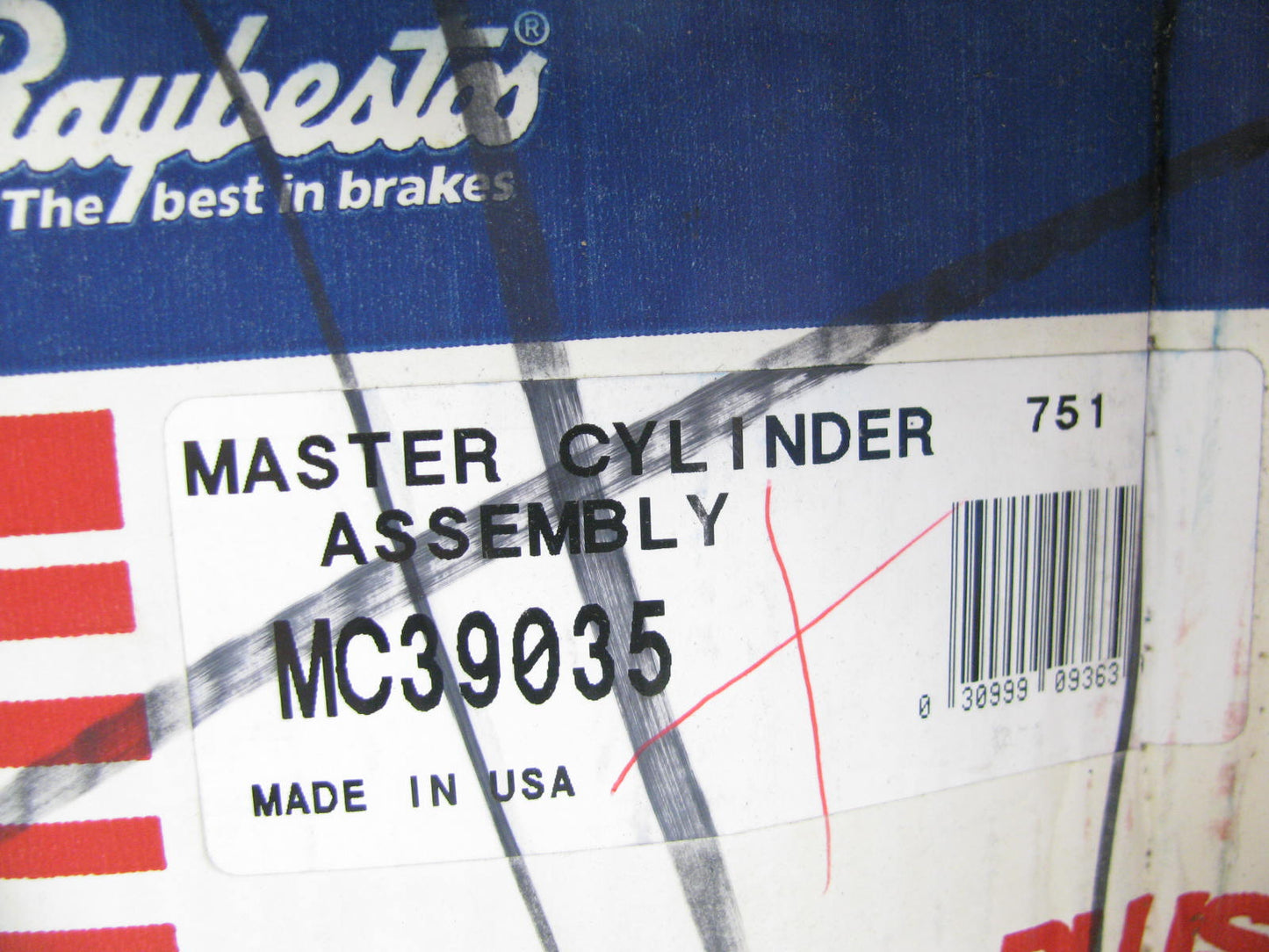 Raybestos MC39035 Brake Master Cylinder - 1978-80 Fiesta WITH Manual Brakes ONLY