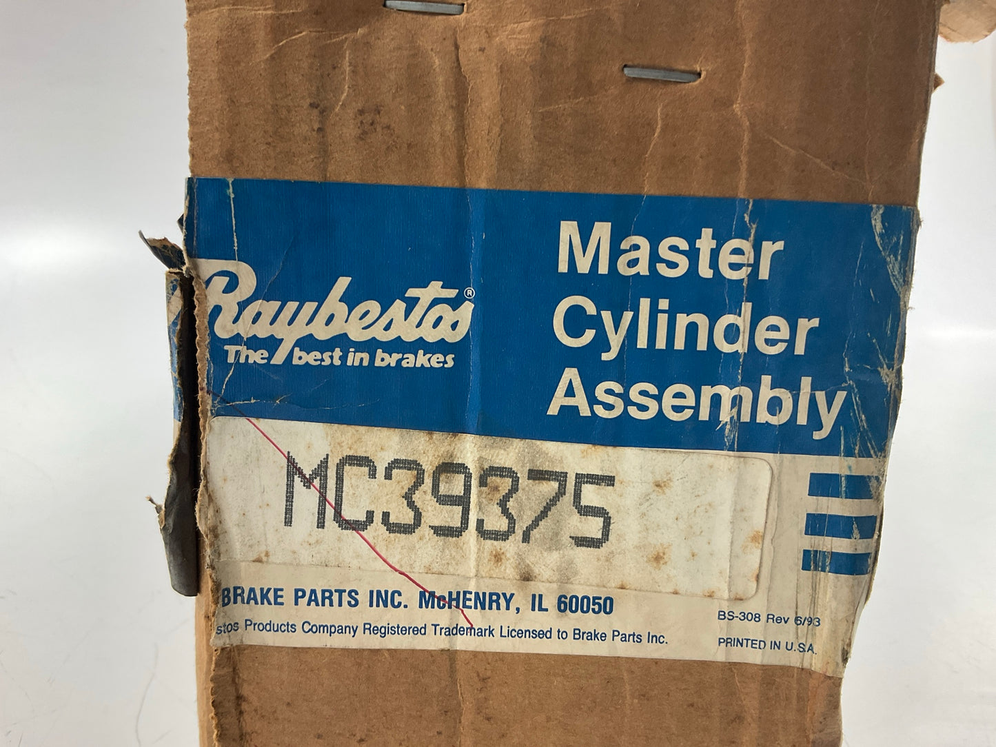 Raybestos MC39375 Brake Master Cylinder With Reservoir - Manual Brakes