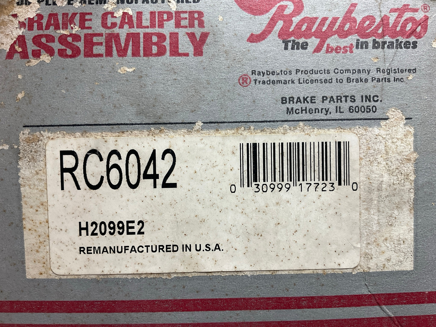 REMAN. Raybestos RC6042 Rear Brake Caliper (Missing The Spring)
