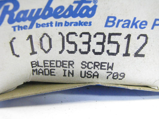 (10) Raybestos S33512 Brake Bleeder Screw