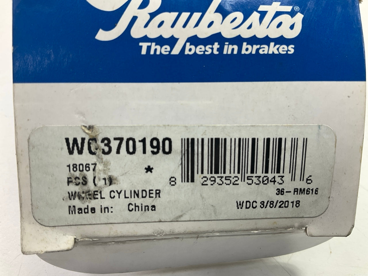 Raybestos WC370190 Rear Drum Brake Wheel Cylinder