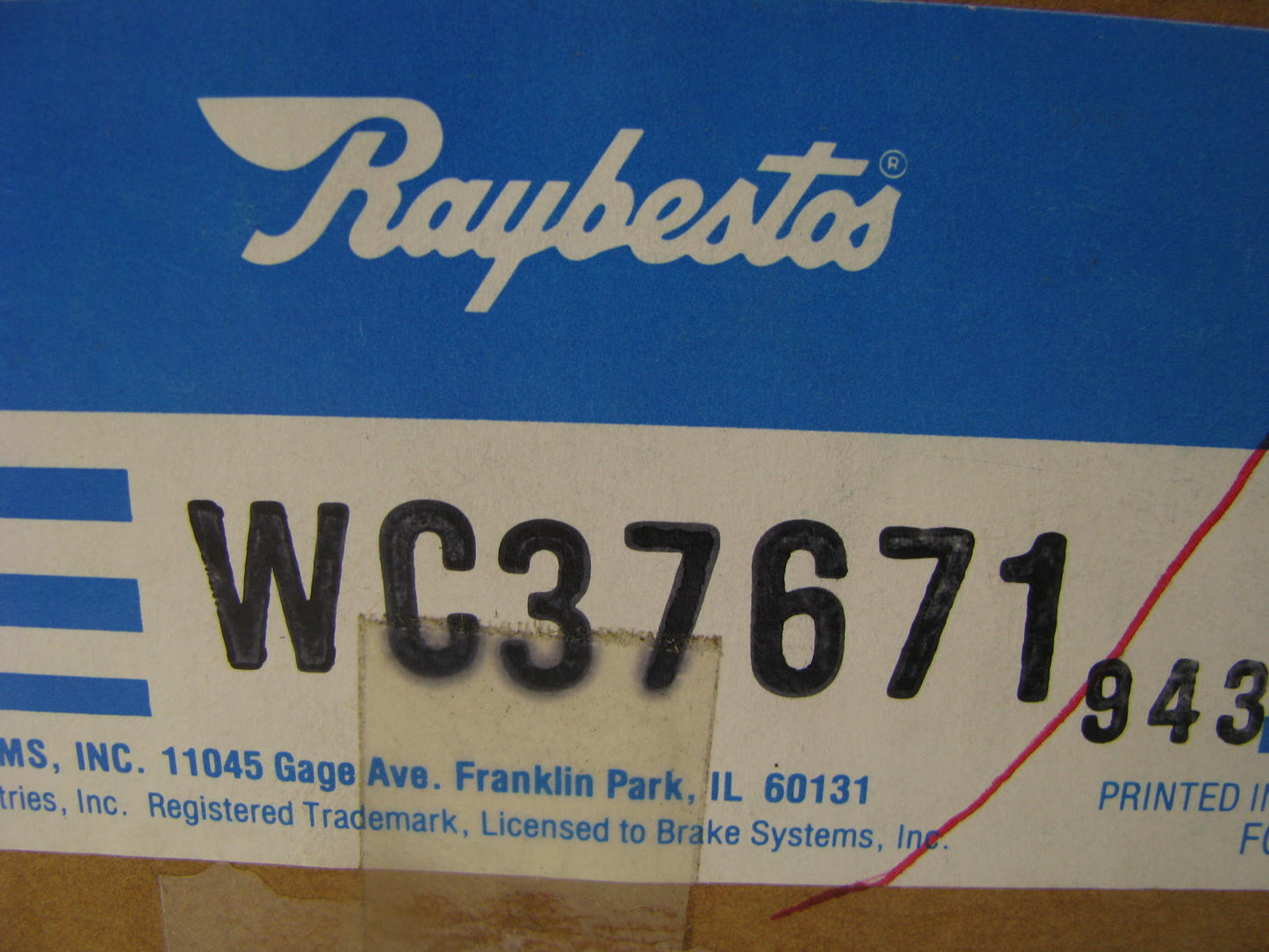 Raybestos WC37671 Rear Right Drum Brake Wheel Cylinder