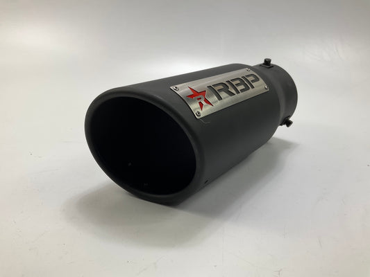 RBP 303725-EXR Performance Black Exhaust Tip 4'' Inlet, 5'' Outlet, 12'' Long