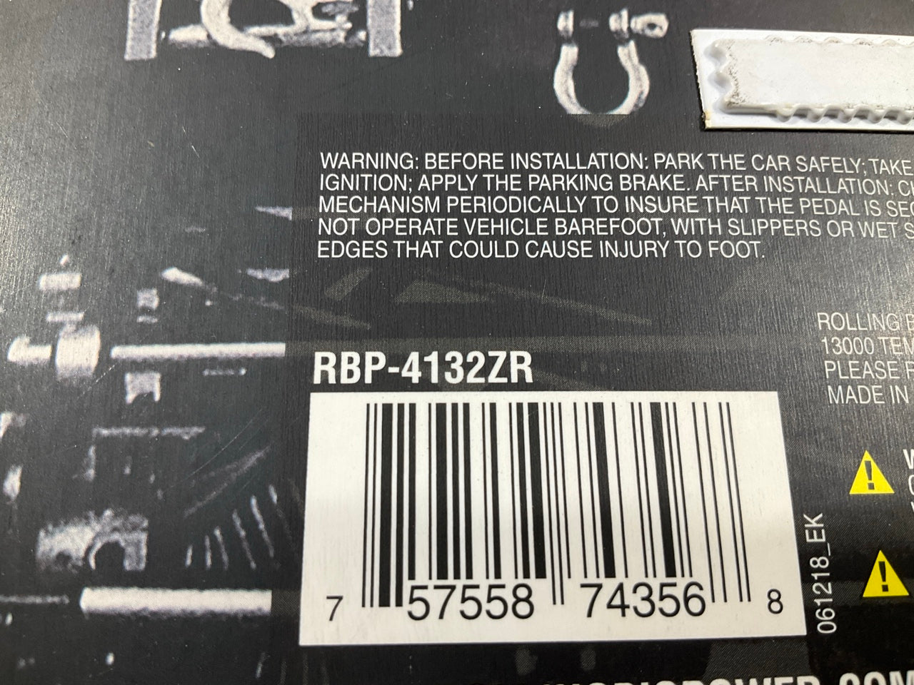 RBP RBP-4132ZR Black Aluminum Automatic Gas Brake Pedal Pads Cover - SUV & Truck