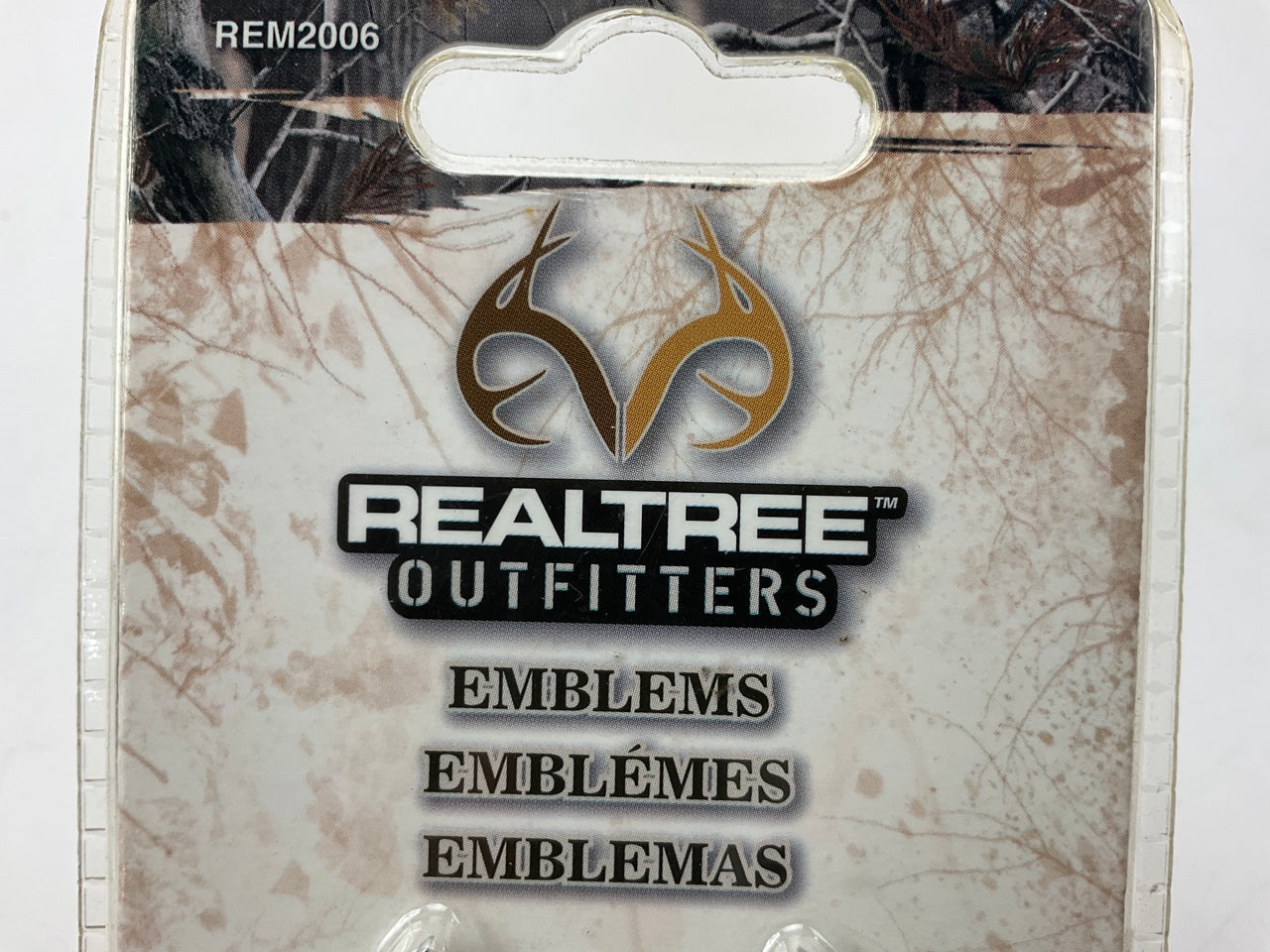 Realtree REM2006 Antler Logo Truck Emblems, 2-Pack, For Hunters