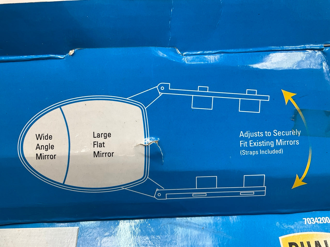 (2) Reese 7034200 Dual View Clip-On Universal Towing Tow Mirrors