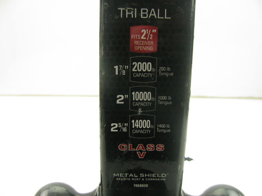 Reese 7068820 Class V 2.5'' Draw Bar Tri-Ball Trailer Hitch Ball Mount 14,000 Lbs