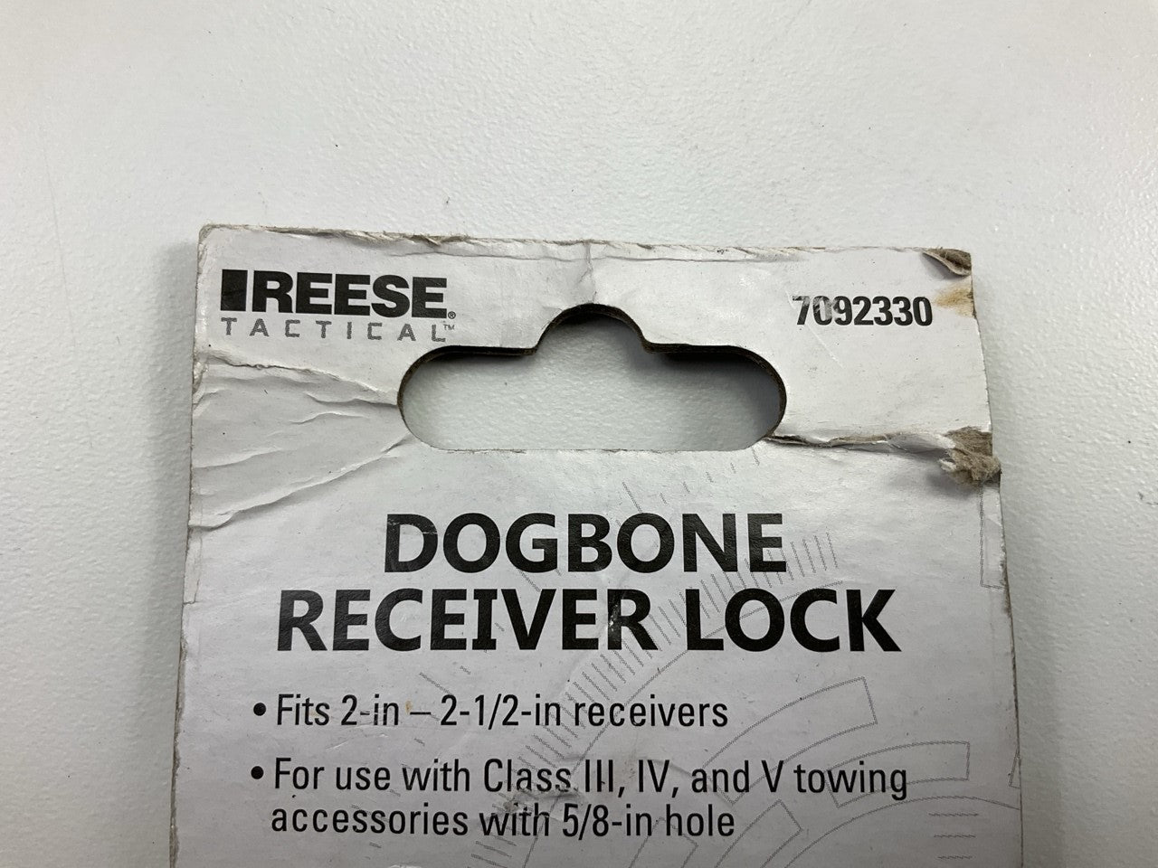 Reese Tactical Trailer Hitch Lock For 2'' & 2-1/2'' Receivers, 5/8'' Pin Diameter