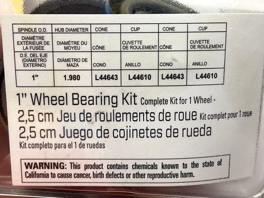 Reese 72791 Trailer Wheel Bearing Kit, 1 In. Diameter