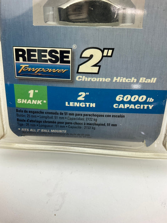 Reese Towpower 74010 Standard Trailer Hitch Ball 2'', 6000 Lbs Capacity