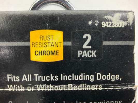 REESE 9423800 Pick-up Truck Universal Chrome Anchor Point 2-Pk Truck Bed Anchors