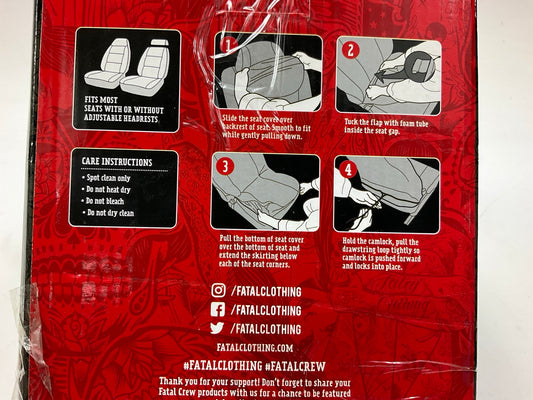 (2) Remington 7108-10 Seat Cover - Fatal Reaper High Back Bucket Seat Covers