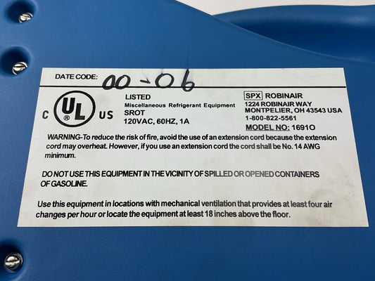 DAMAGED TUBE As Is NEW Robinair 16910 A/C System Refrigerant Analyzer Identifier