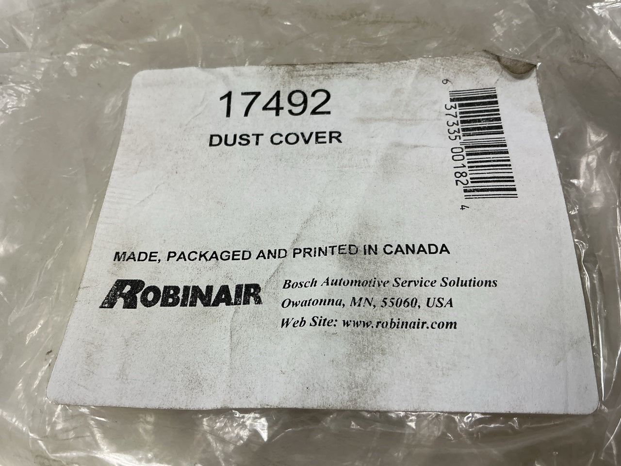 Robinair 17492 CoolTech Machine Vinyl Dust Cover For 17700-2K, 34700Z, 347002K