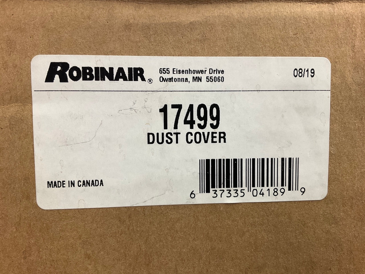 Robinair 17499 Heavy-Duty Vinyl Dust Cover - A/C RRR Machine 20'' W, 28''D, 36'' H