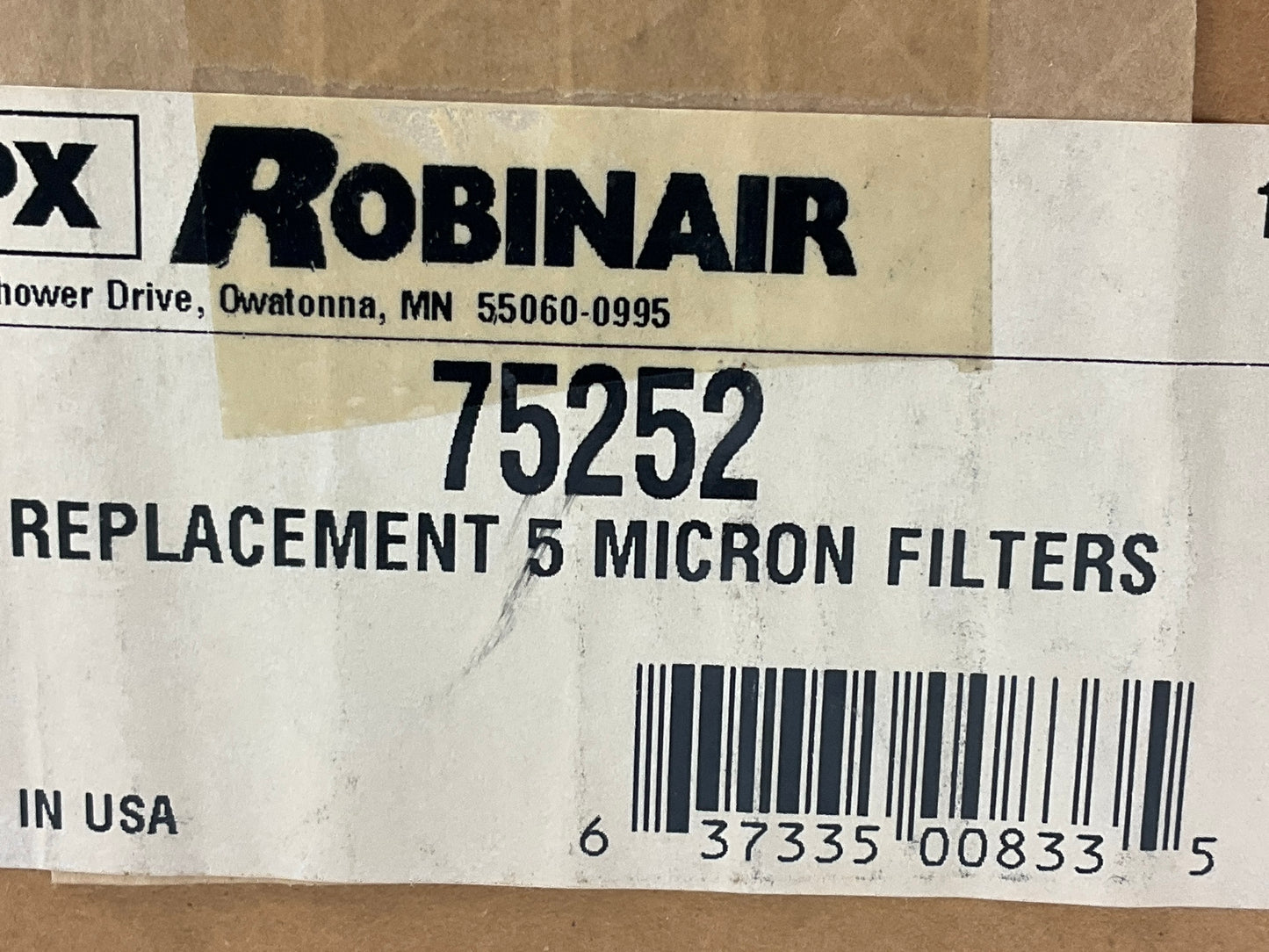 (3) Robinair 75252 5 Micron Filter For 75250 75650 Coolant Recycle Machine