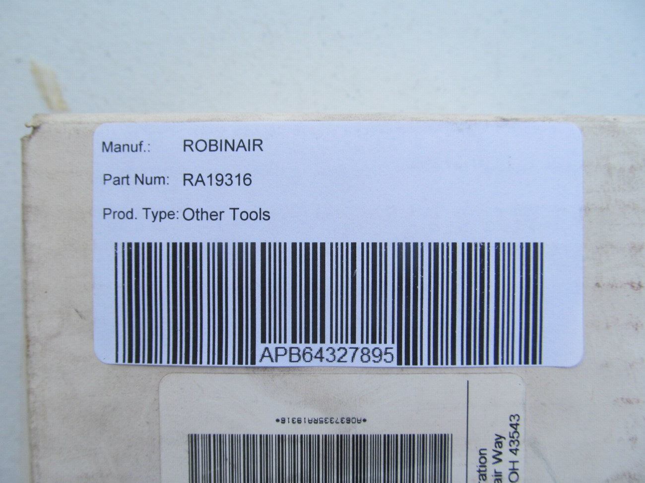 Robinair RA19316 Expansion Valve For 12134A, 12135A,12136A Dual Gas Recyclers