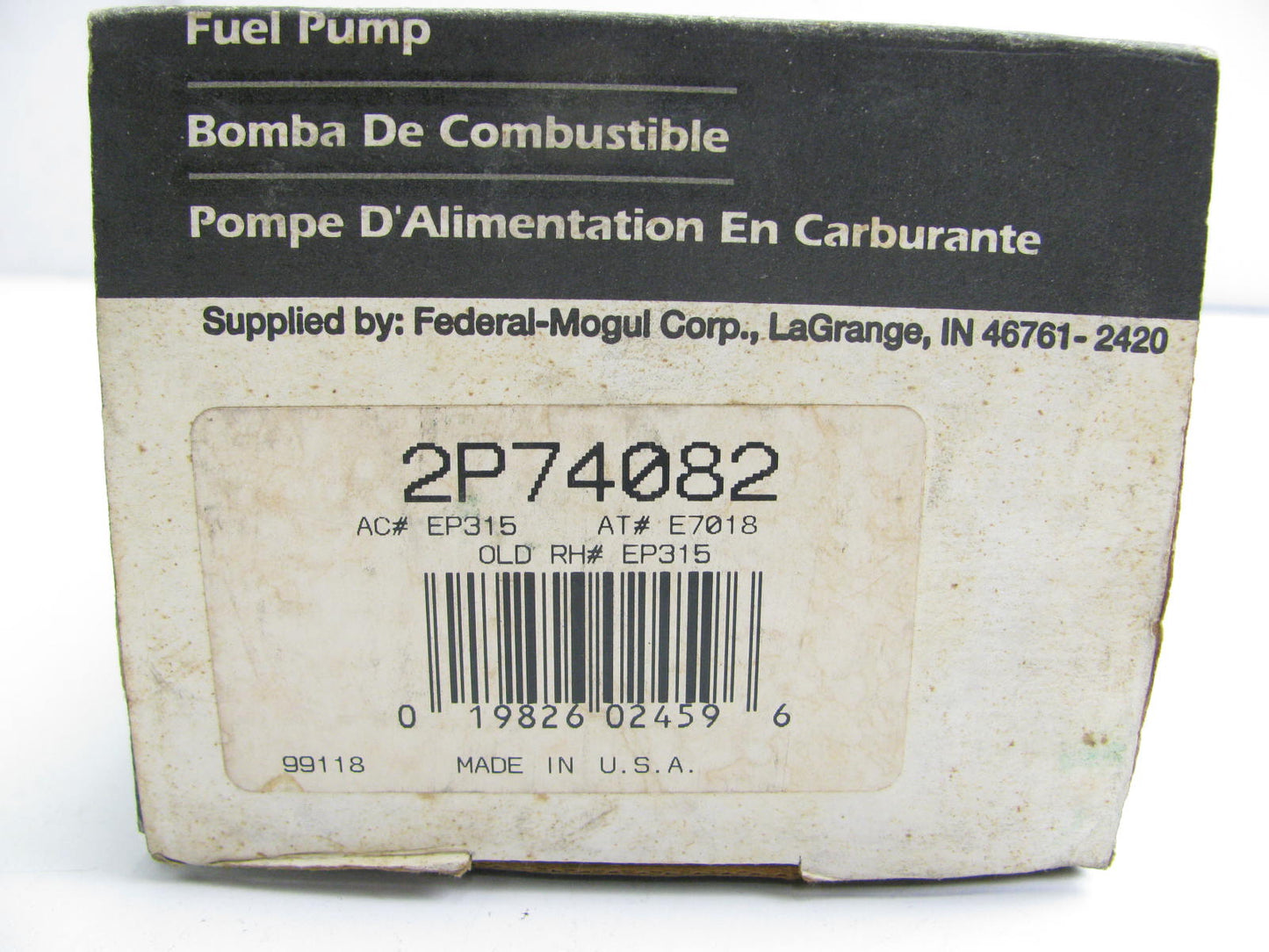 Rockhill 2P74082 In-tank Electric Fuel Pump