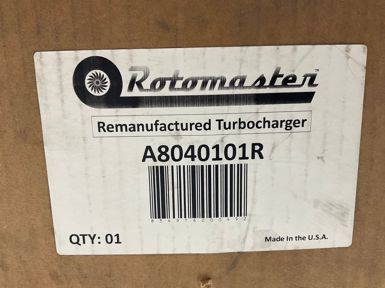 REMAN. Rotomaster A8040101R Turbocharger Turbo For 1993-1994 Ford 7.3L Diesel