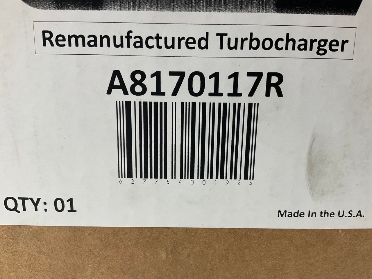 Missing Hardware - REMAN. Rotomaster A8170117R Turbocharger Turbo Saab 9-3 9-5
