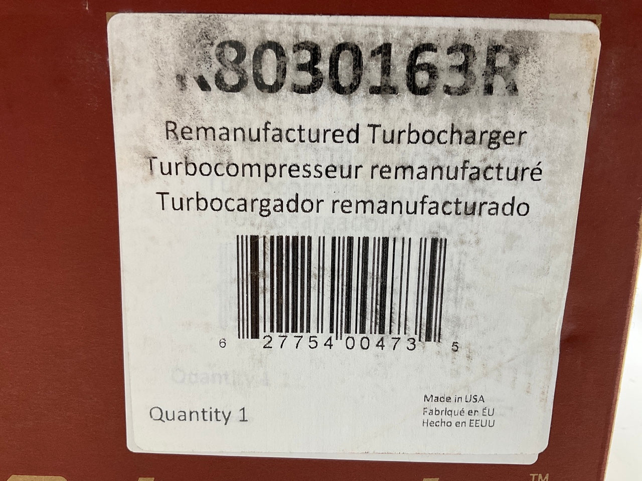 REMAN. Rotomaster K8030163R Left Turbocharger Turbo - Ford 3.5L ECOBOOST