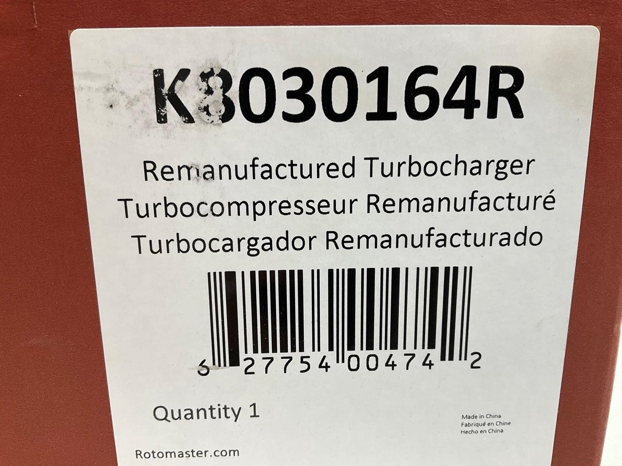 REMAN. Rotomaster K8030164R Right Turbocharger Turbo - Ford 3.5L ECOBOOST