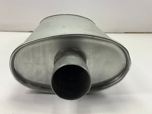 Rumble R27704 Performance Exhaust Muffler 2'' Center Inlet, 2'' Offset Outlet