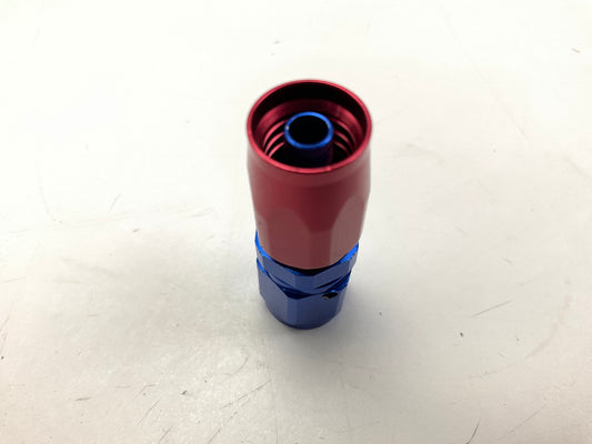 Russell 610020 Red/Blue Anodized Aluminum -6AN Straight Hose End