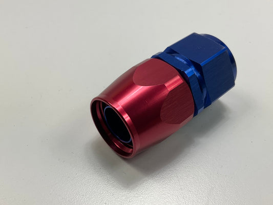 Russell 610050 12 AN Hose To Female -12 AN Fitting, Aluminum, Red/Blue