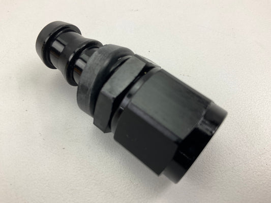 Russell 624023 Twist-Lok Black 8-AN Straight Hose End, Black