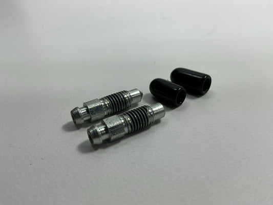 Russell 639540 Speed Brake Bleeder Screw 1/4 - 28 Thread 1'' Long, Steel, Pair