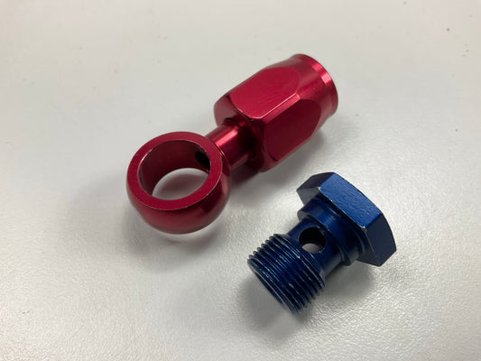 Russell 640230 -6AN Carburetor Banjo Adapter Fitting For Holley Single Feed Carb