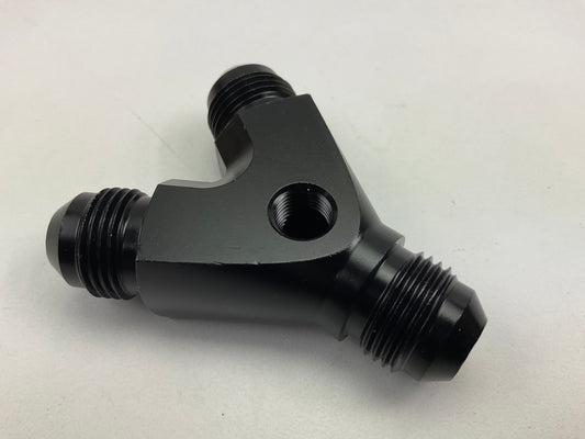 Russell 650440 8AN Male W/ Female 1/8'' NPT Side Port Flare To Flare ''Y'' Fitting