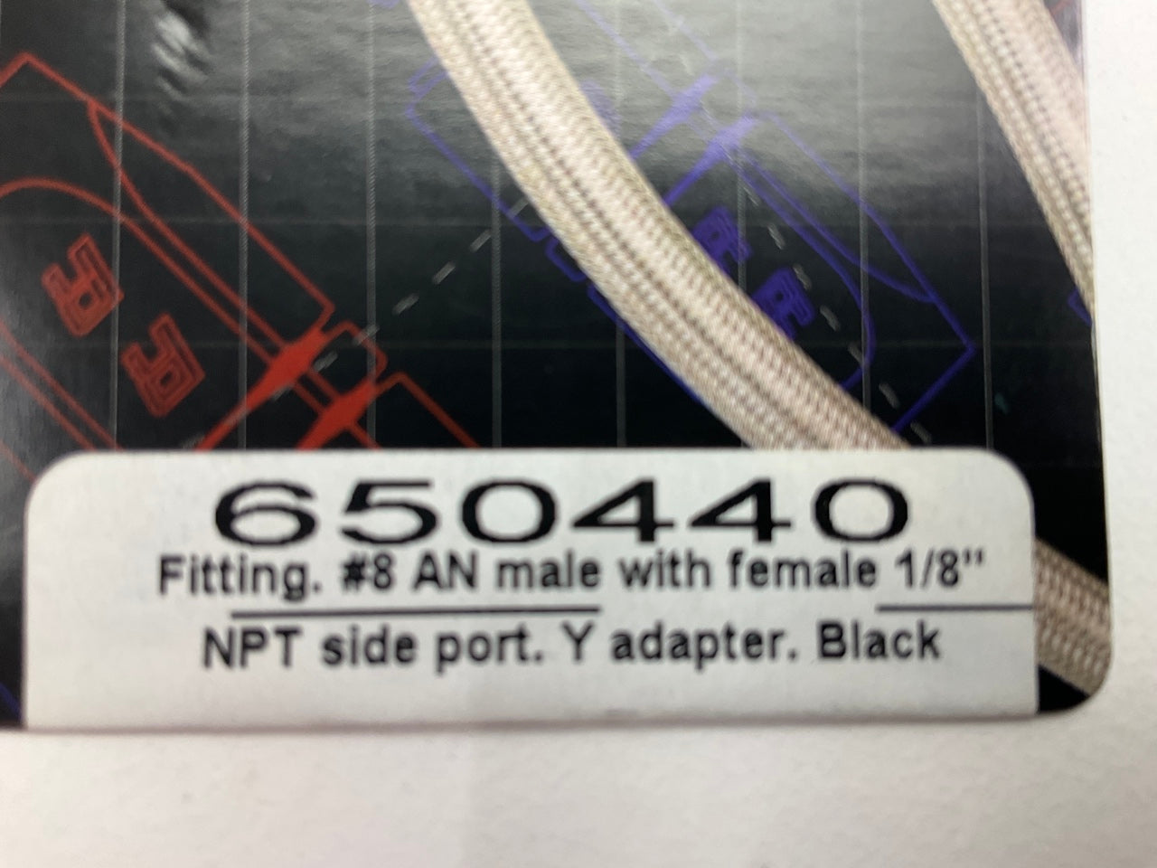 Russell 650440 8AN Male W/ Female 1/8'' NPT Side Port Flare To Flare ''Y'' Fitting
