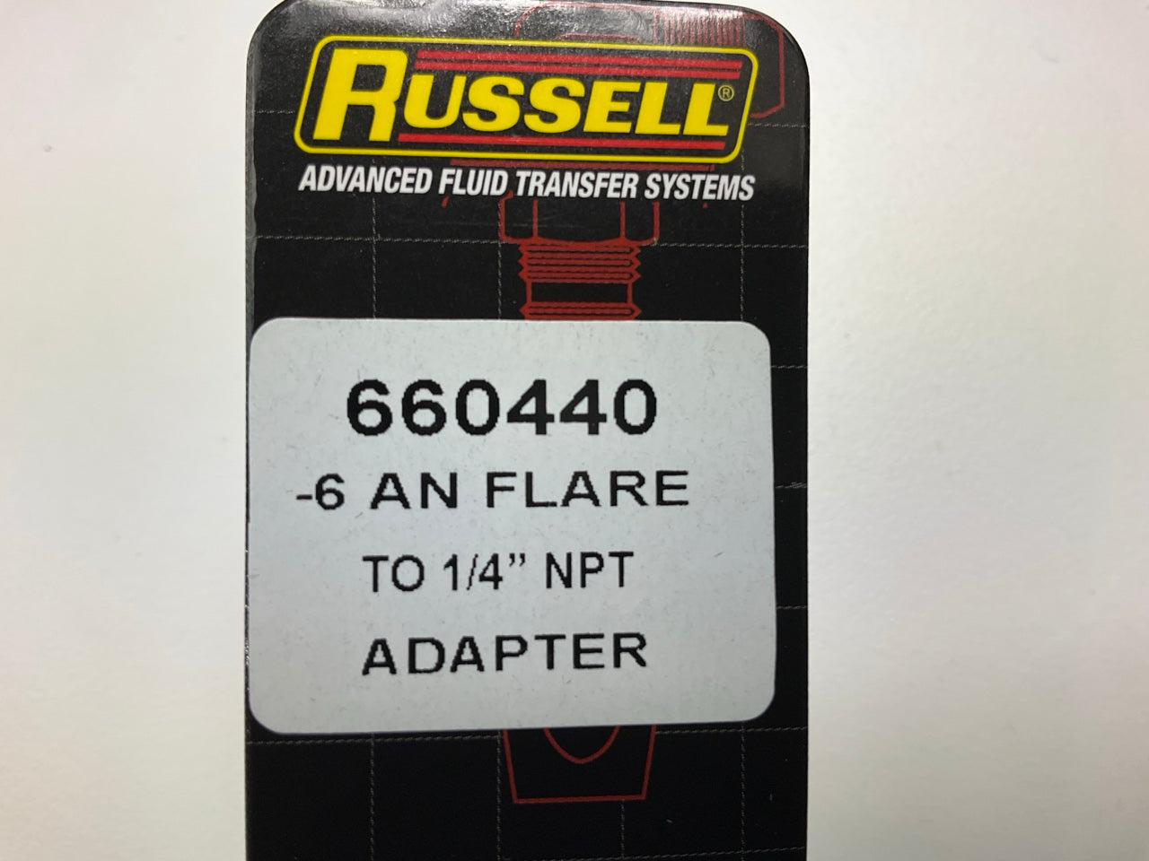 Russell 660440 Straight -6 AN Male To 1/4'' NPT Male Aluminum Fitting