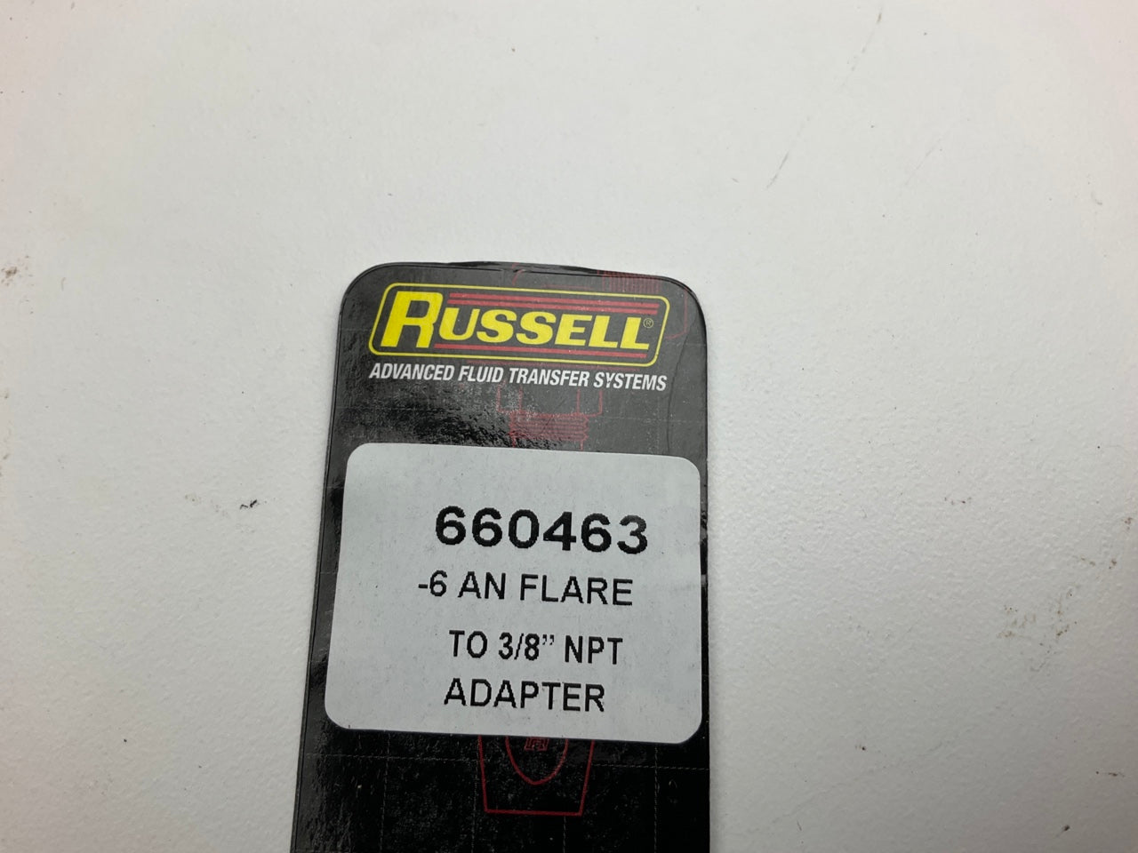 Russell 660463 6AN Flare X 3/8'' NPT Straight Adapter Fitting With Black Finish