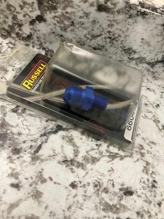 Russell 660470 Adapter Fitting Straight -8 AN Male To 1/4'' NPT Male Aluminum