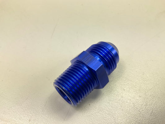 Russell 660480 -8AN Flare To 3/8'' NPT Pipe Straight Adapter, Blue